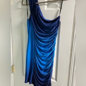 VENUS One Shoulder Royal Blue Dress